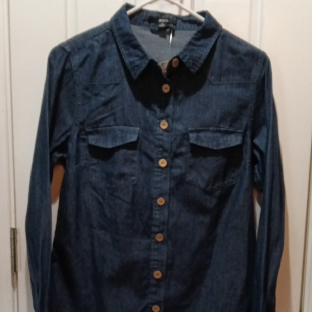 Women's Denim Button Down Shirt